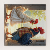 Puzzle Rooster et Humour Hen (Horizontal)