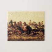 Puzzle Roping Wild Horses by James Walker (Horizontal)