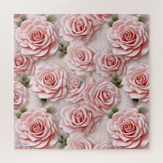 Puzzle rose 3D difficile (Horizontal)