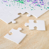 Puzzle Rose arc-en-ciel coloré (Côté)