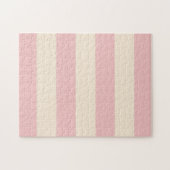 Puzzle Rose bébé et rayures blanches antiques (Horizontal)