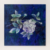 Puzzle Rose blanche sur un fond texturé (Horizontal)