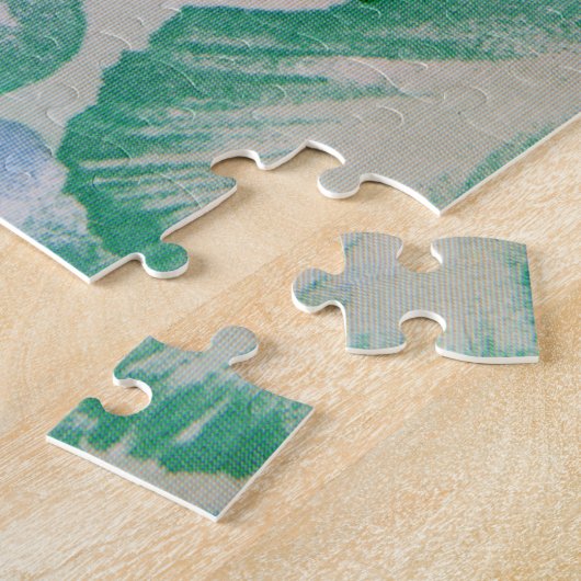 Puzzle Rose bleu (Côté)