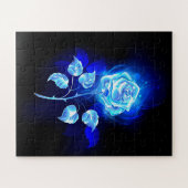 Puzzle Rose bleu brûlant (Horizontal)