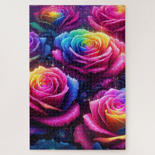 Puzzle Rose coloré (Vertical)