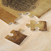 Puzzle Rose de compas antique avec empreinte digitale (Côté)