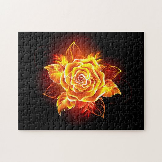 Puzzle Rose de feu en fleurs (Horizontal)