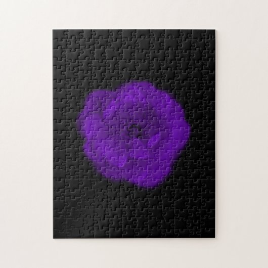 Puzzle Rose de pourpre. Fond noir (Vertical)