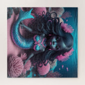 Puzzle rose de sirène noire (Horizontal)