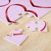 Puzzle rose des coeurs (Côté)
