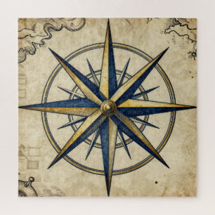 Puzzle Rose des vents vintage nautique