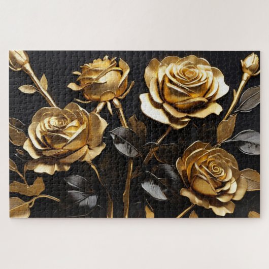 Puzzle Rose d'or Acrylique moderne (Horizontal)