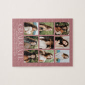 Puzzle Rose Dusty moderne 9 Photo Collage Graduation (Horizontal)