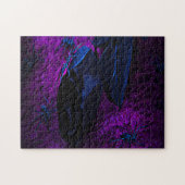 Puzzle Rose éffrayant en matière noire, araignées noires (Horizontal)