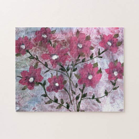 Puzzle rose en fleur (Horizontal)