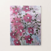 Puzzle rose en fleur (Vertical)