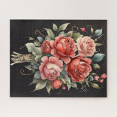 Puzzle Rose en floraison Aquarelle (Horizontal)