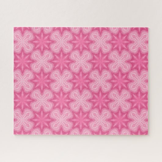 Puzzle Rose Et Blanc (Horizontal)