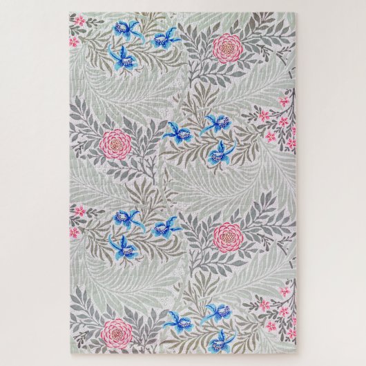 Puzzle Rose et Larkspur, William Morris (Vertical)