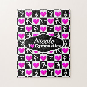 PUZZLE ROSE ET NOIR PERSONNALISÉ GYMNAST DESIGN