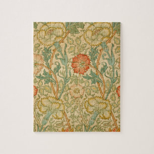 Puzzle Rose et Rose par William Morris Floral Vintage