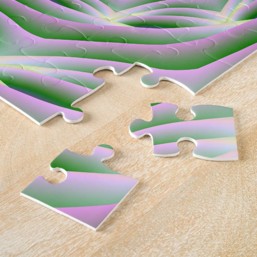 Puzzle rose et vert vortex (Côté)