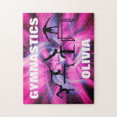Puzzle rose et violet de gymnastique (Vertical)