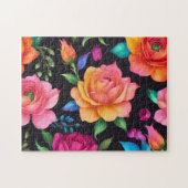 Puzzle Rose floral Patern (Horizontal)