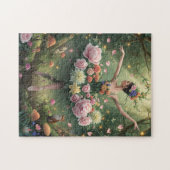 Puzzle Rose Florale Forêt Ballerine (Horizontal)