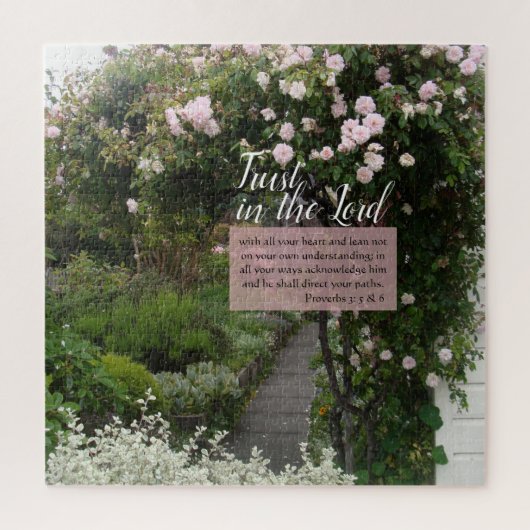 Puzzle Rose Garden Path Inspirational  Acrylic Print (Vertical)