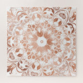 Puzzle Rose Gold Floral Mandala (Horizontal)
