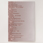 Puzzle Rose Gold Glitter Liquide Drips (Vertical)