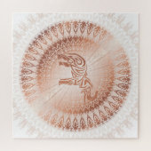 Puzzle Rose Gold Mandala Elephant (Horizontal)