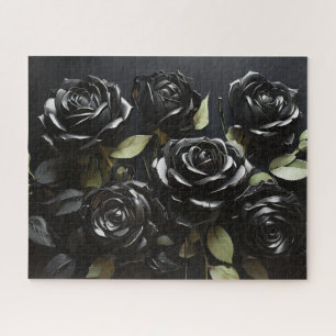 Puzzle Rose gothique noir