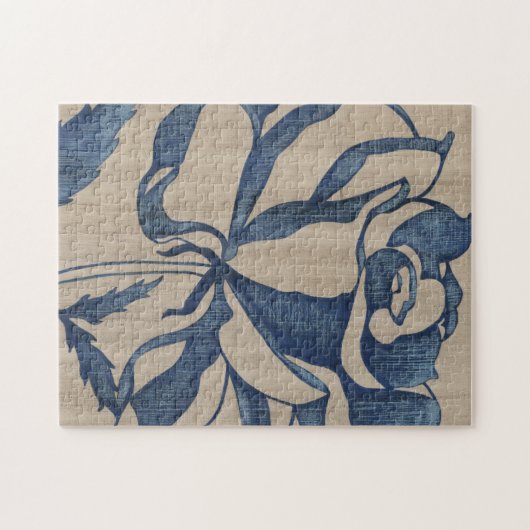 Puzzle Rose Indigo (Horizontal)