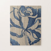 Puzzle Rose Indigo (Vertical)