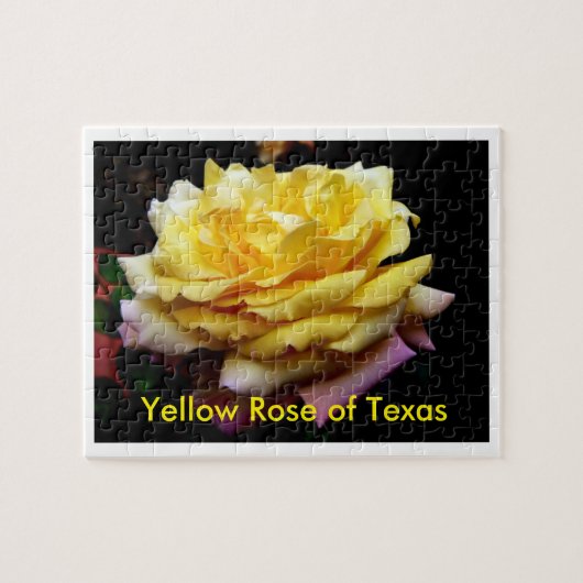 Puzzle Rose jaune de casse-tête du Texas (Horizontal)