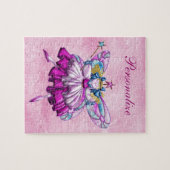 Puzzle rose mignon de fée de prune de sucre (Horizontal)