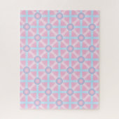 Puzzle Rose mignon, violet et bleu clair Motif (Vertical)