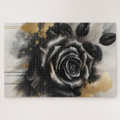 Puzzle Rose noir et or (Horizontal)