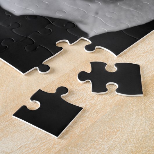 Puzzle Rose noire et blanche (Côté)