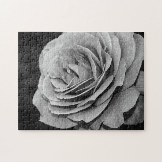 Puzzle Rose noire et blanche (Horizontal)