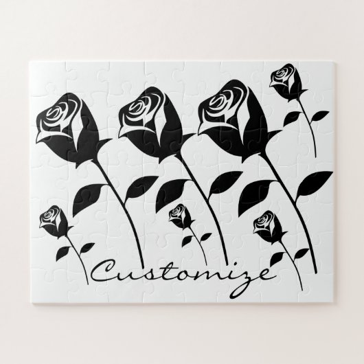 Puzzle Rose noire Fleur de la Saint-Valentin Thunder_Cove (Horizontal)