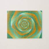 Puzzle Rose orange et vert (Horizontal)