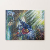 Puzzle ROSE oublié de combattre les chevaliers, l'argent  (Horizontal)