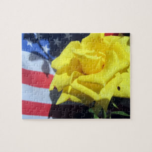 Puzzle Rose patriotique