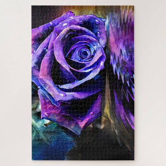 Puzzle Rose pourpre (Vertical)