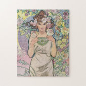 Puzzle Rose (Quatre Fleurs), Alphonse Mucha (Vertical)