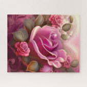 Puzzle rose romantique (Horizontal)