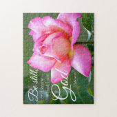 Puzzle Rose Rose Blossom Be Still Psaum 46:10 (Vertical)